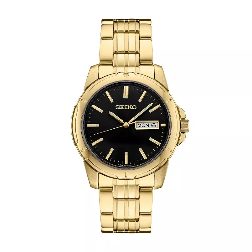 SEIKO MEN'S ESSENTIALS -Black Sunray Dial Watch