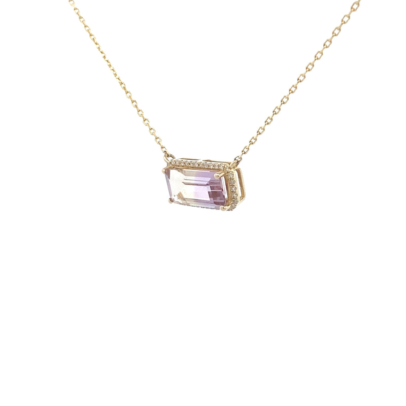 EFFY 14K Yellow Gold Ametrine Necklace with Diamond Accents