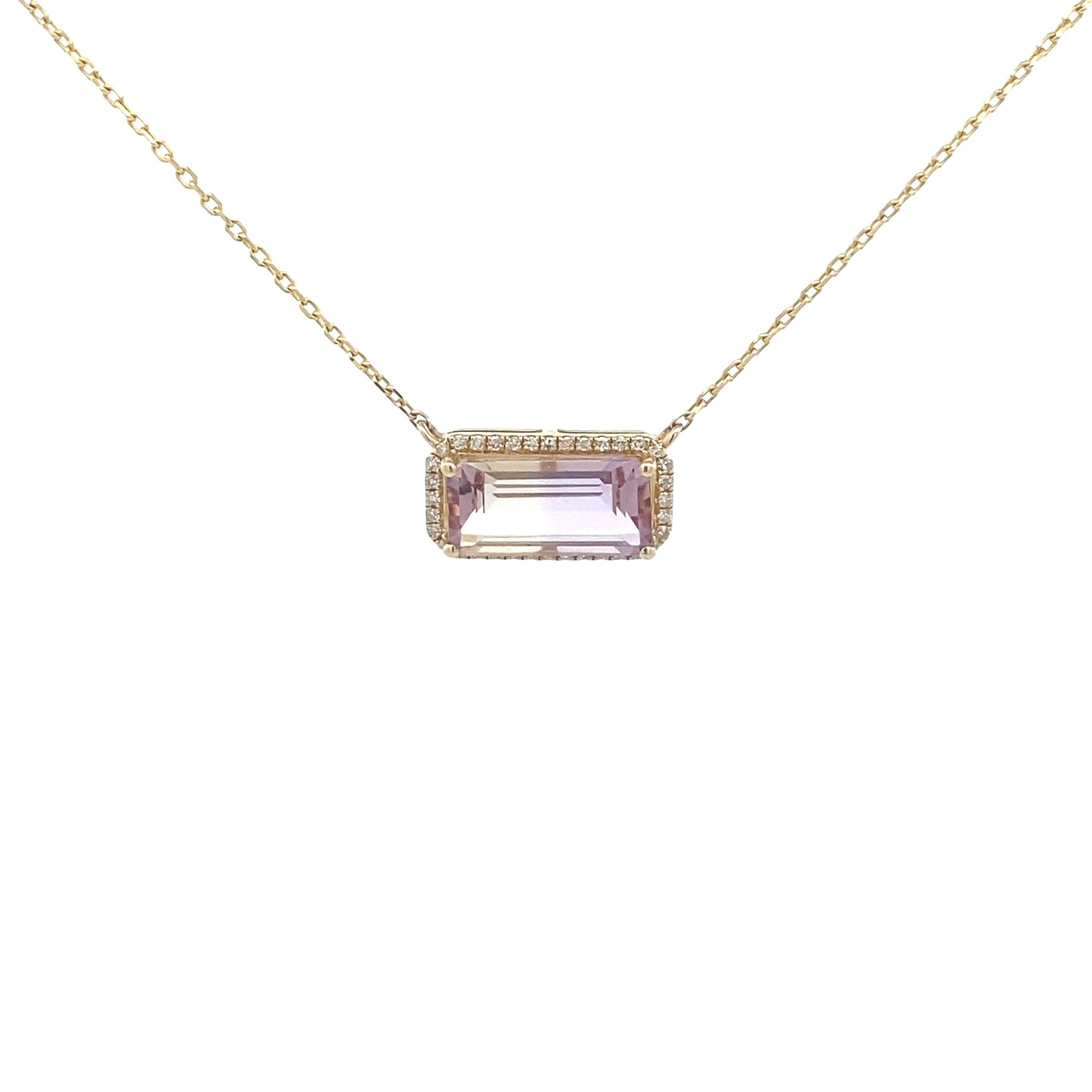 EFFY 14K Yellow Gold Ametrine Necklace with Diamond Accents