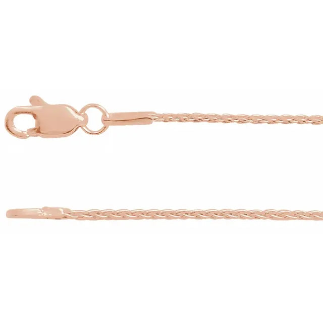 10K Rose Gold 18" Baby Wheat Chain