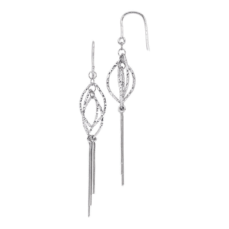 Sterling Silver Dangle Drop Earrings 