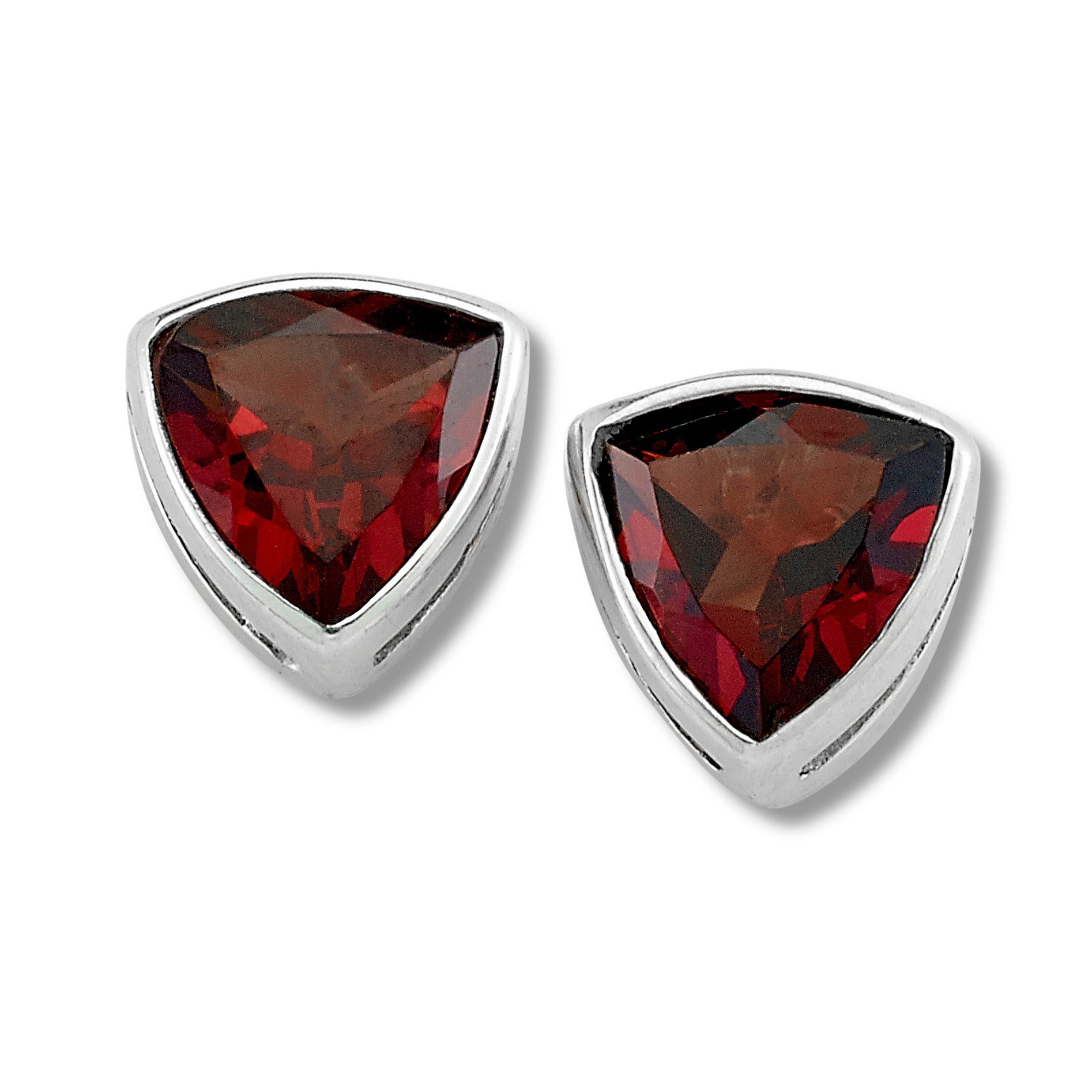 Samuel B. "Pandana" Trillion Bezel-Set Gemstone Earrings