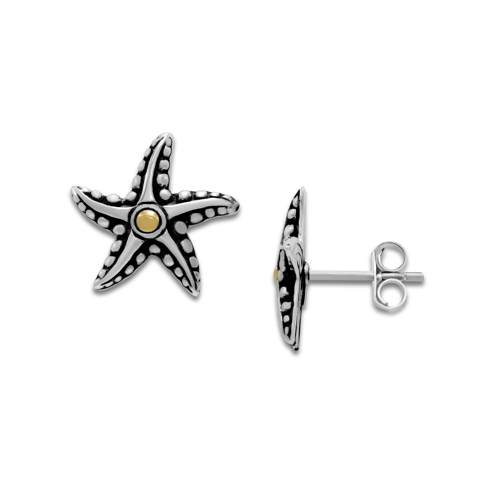 Sterling Silver Starfish Stud Earrings