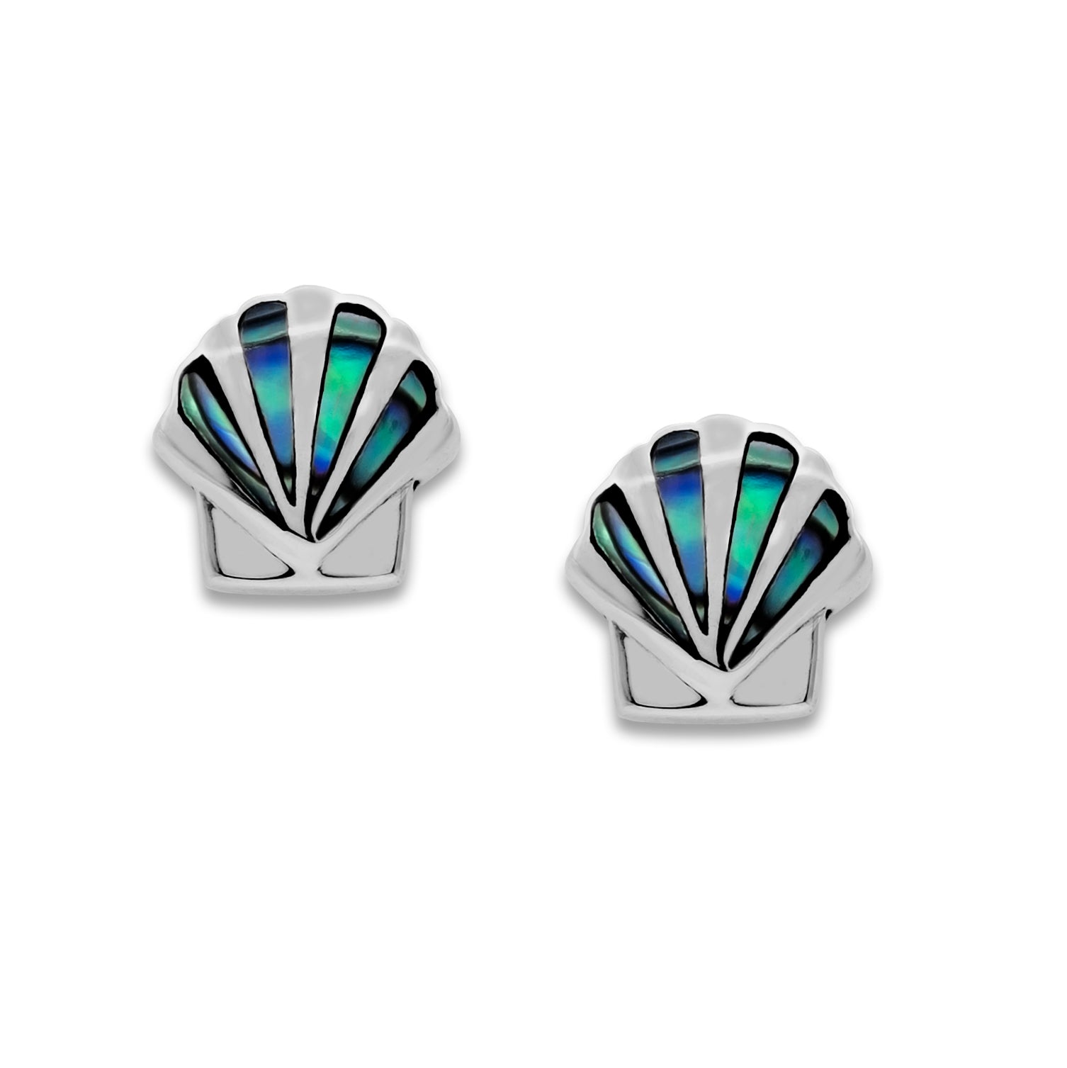 Samuel B. Sterling Silver Abalone Seashell Stud Earrings