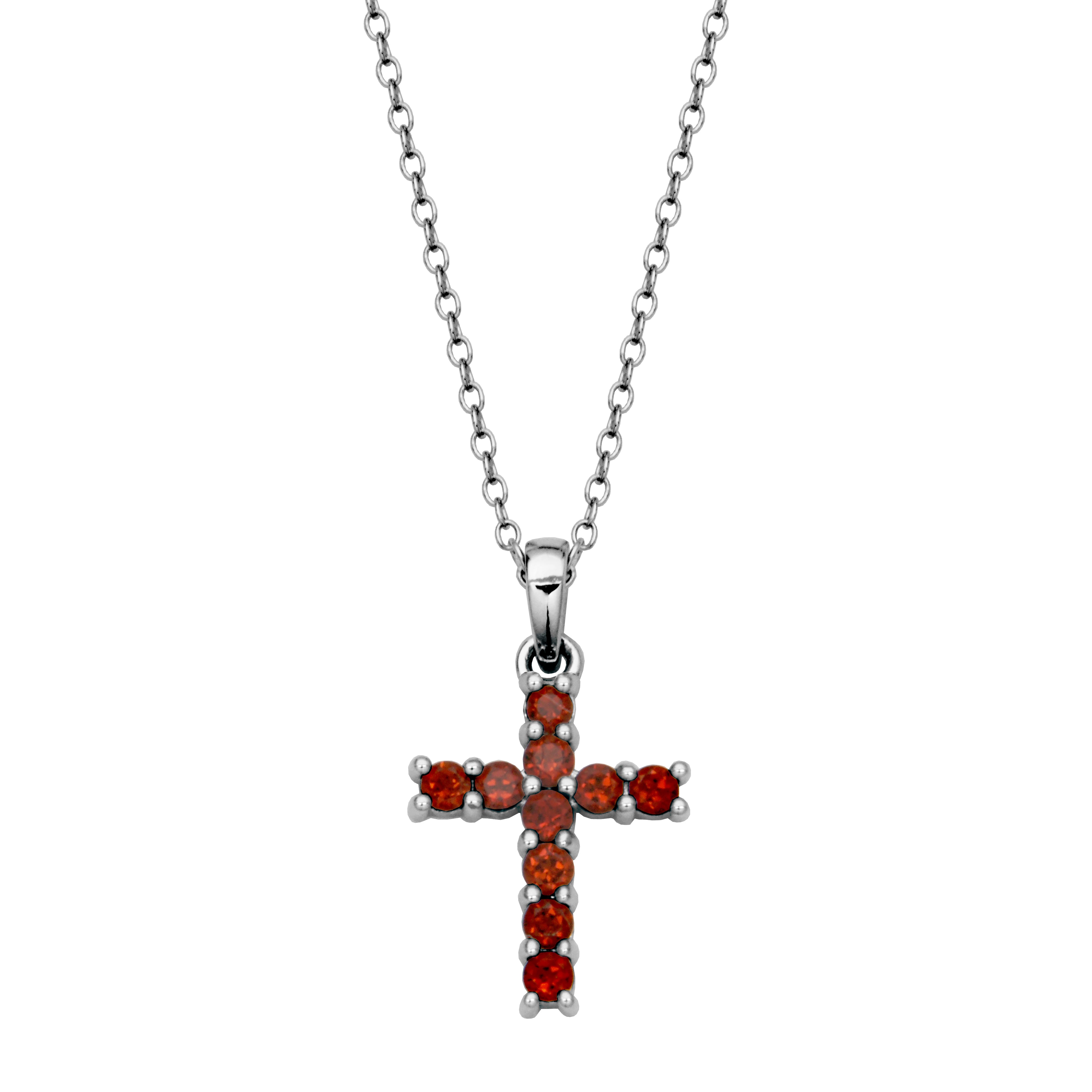 Samuel B. "Mini Dazzle Garnet Pendant" Necklace