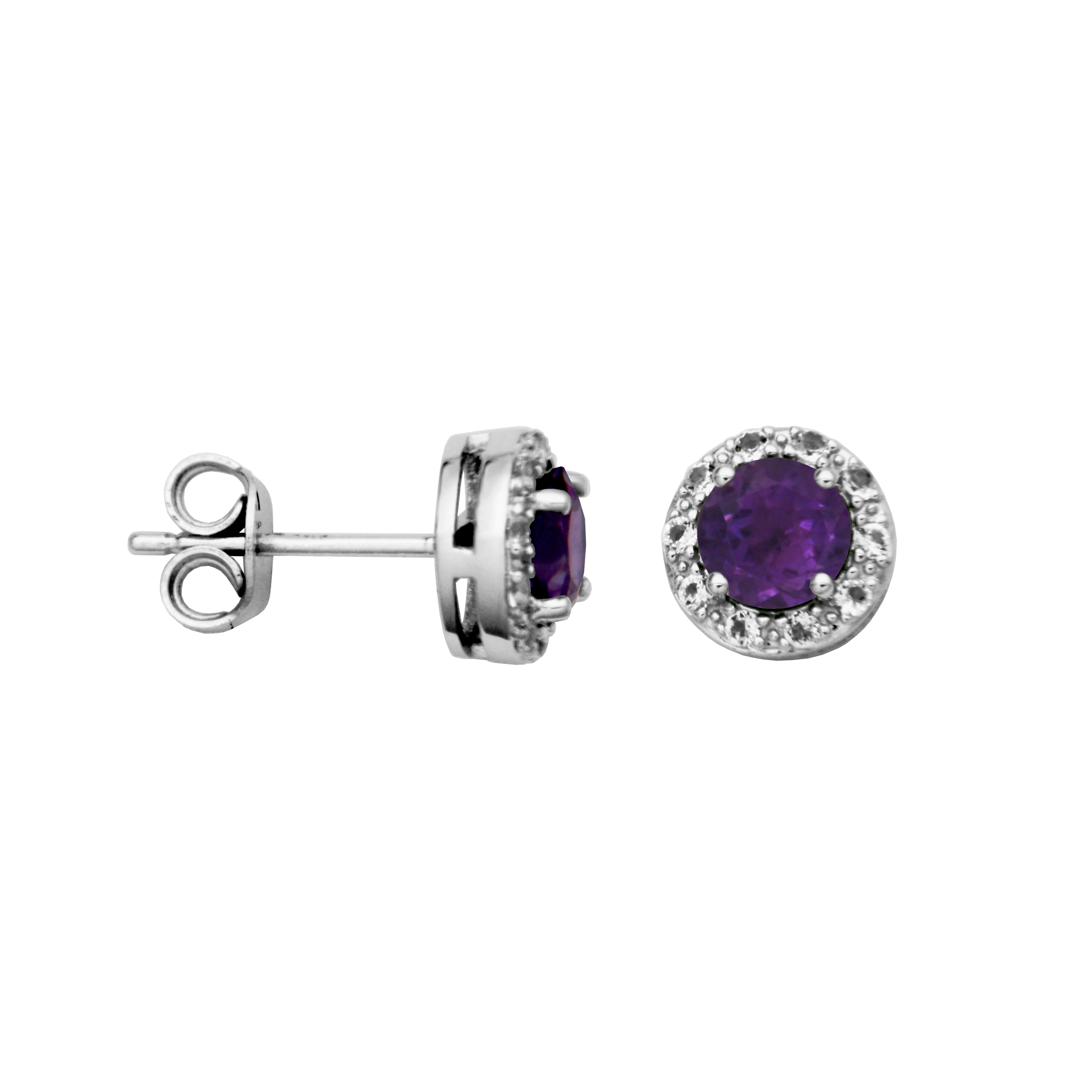 Samuel B. "Dazzle" Genuine African Amethyst Earrings