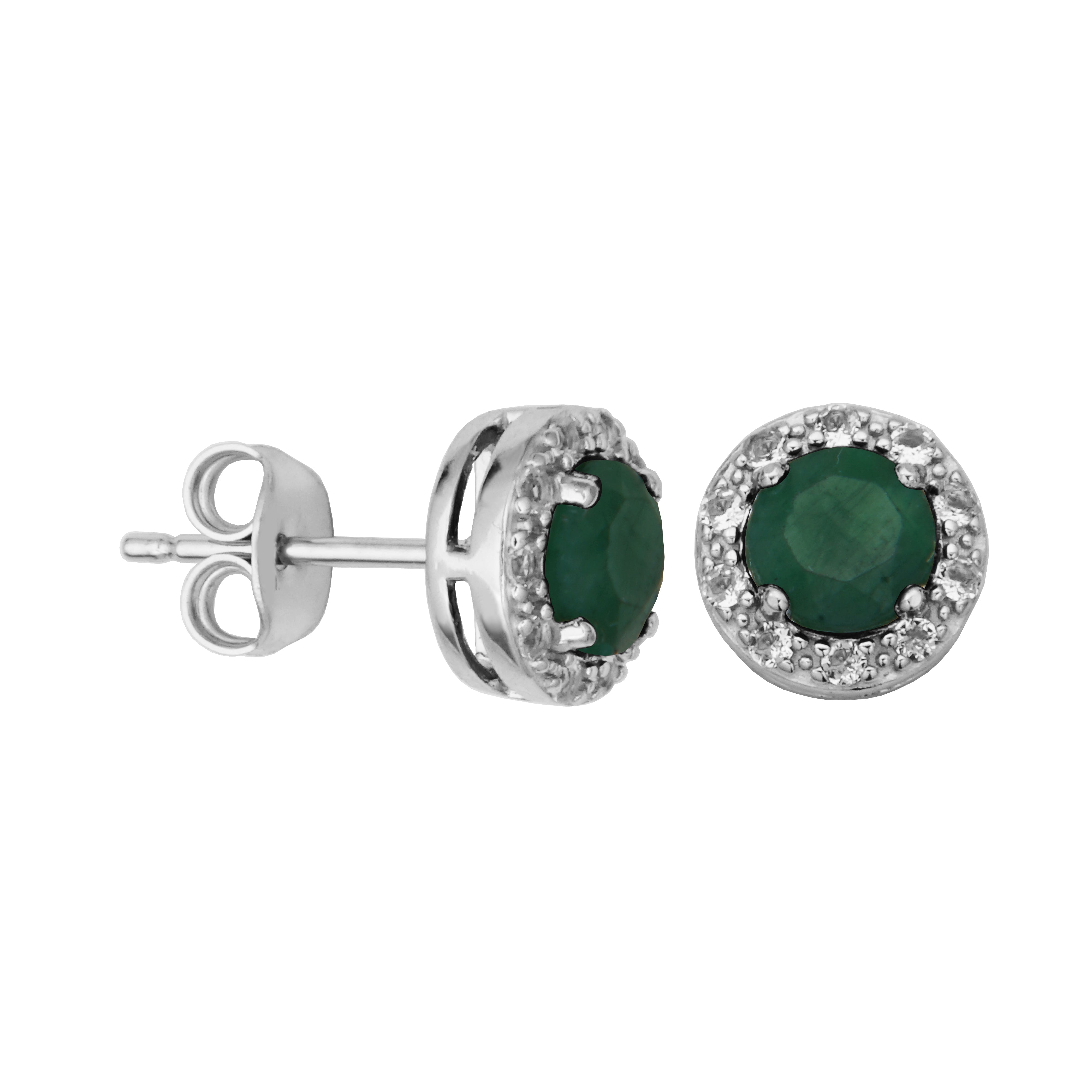 Samuel B. "Dazzle" Emerald Corundum Earrings