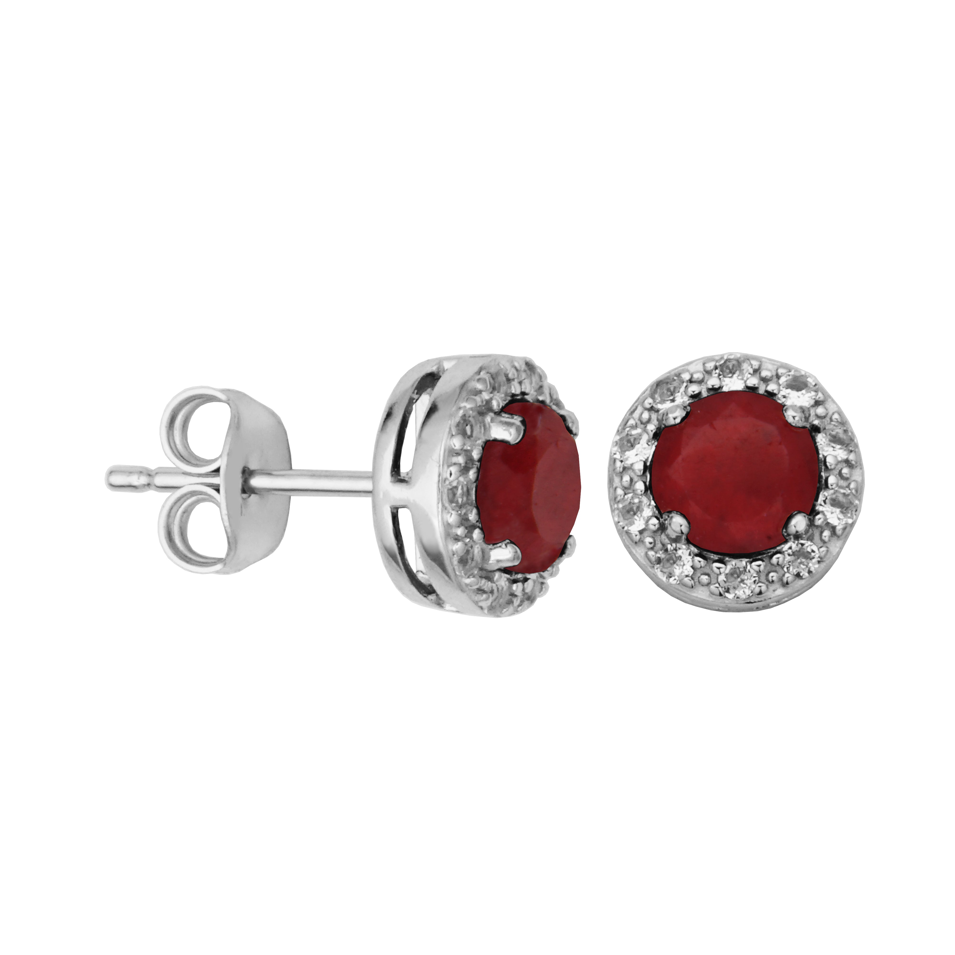 Samuel B. "Dazzle" Ruby Corundum Earrings