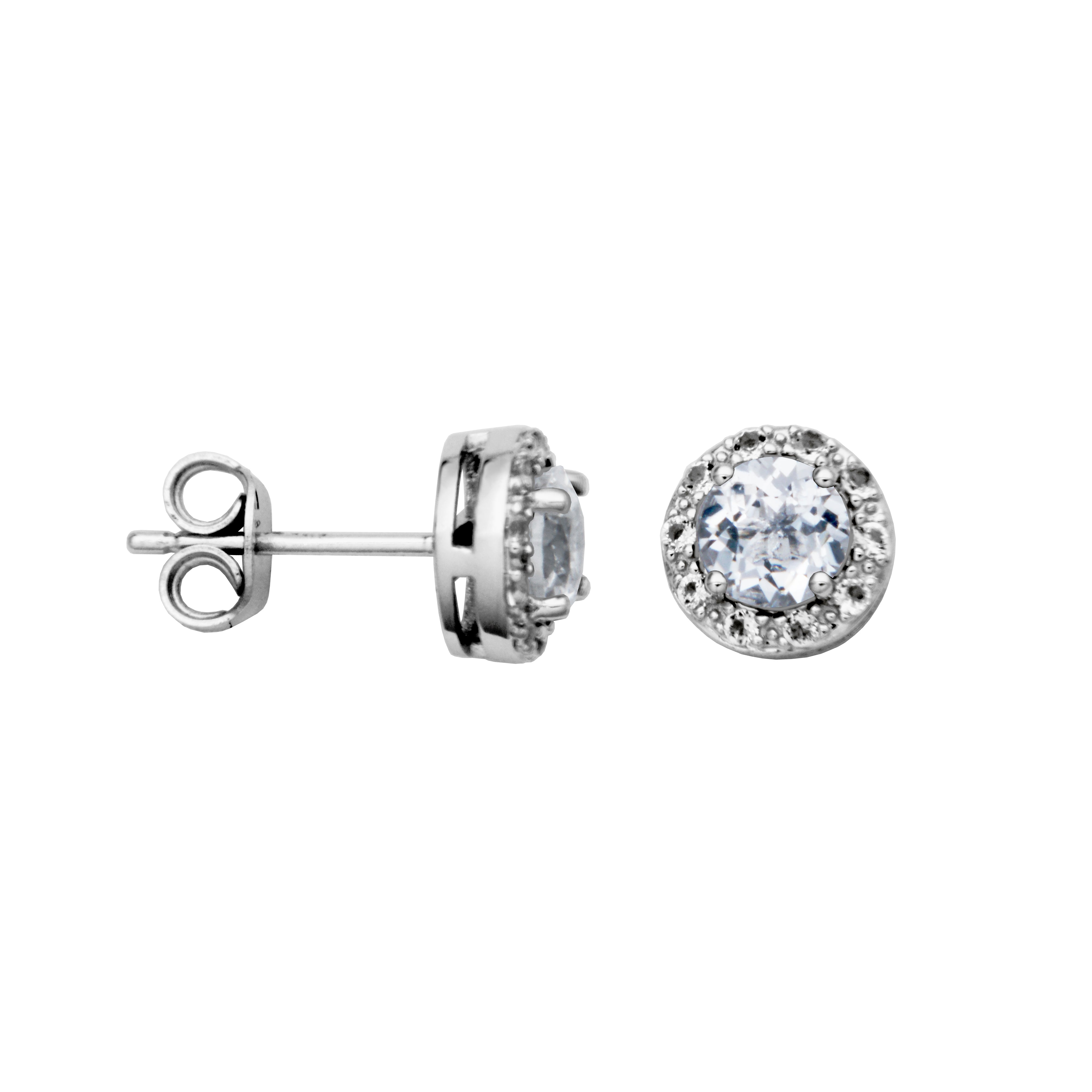 Samuel B. "Dazzle" Genuine White Topaz Earrings