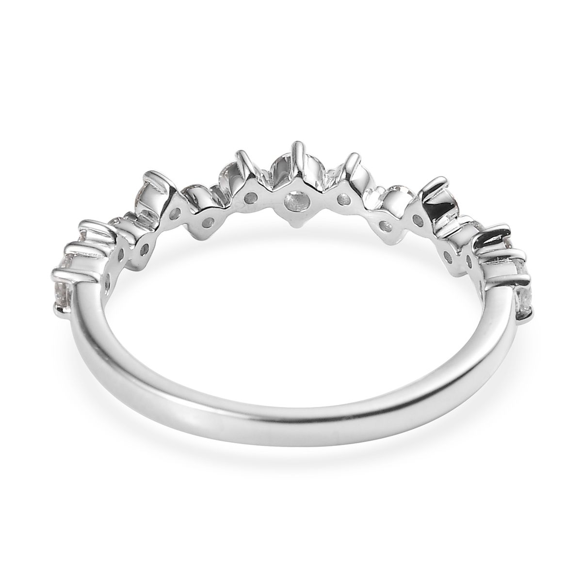 Sterling Silver 0.50CTW. Lab-Grown Diamond Scattered Band