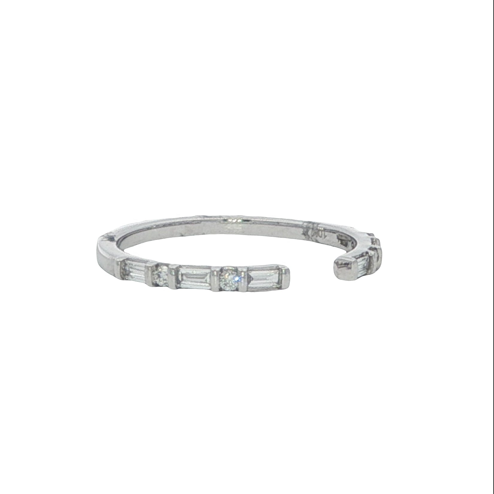 Silver bracelet on a white background