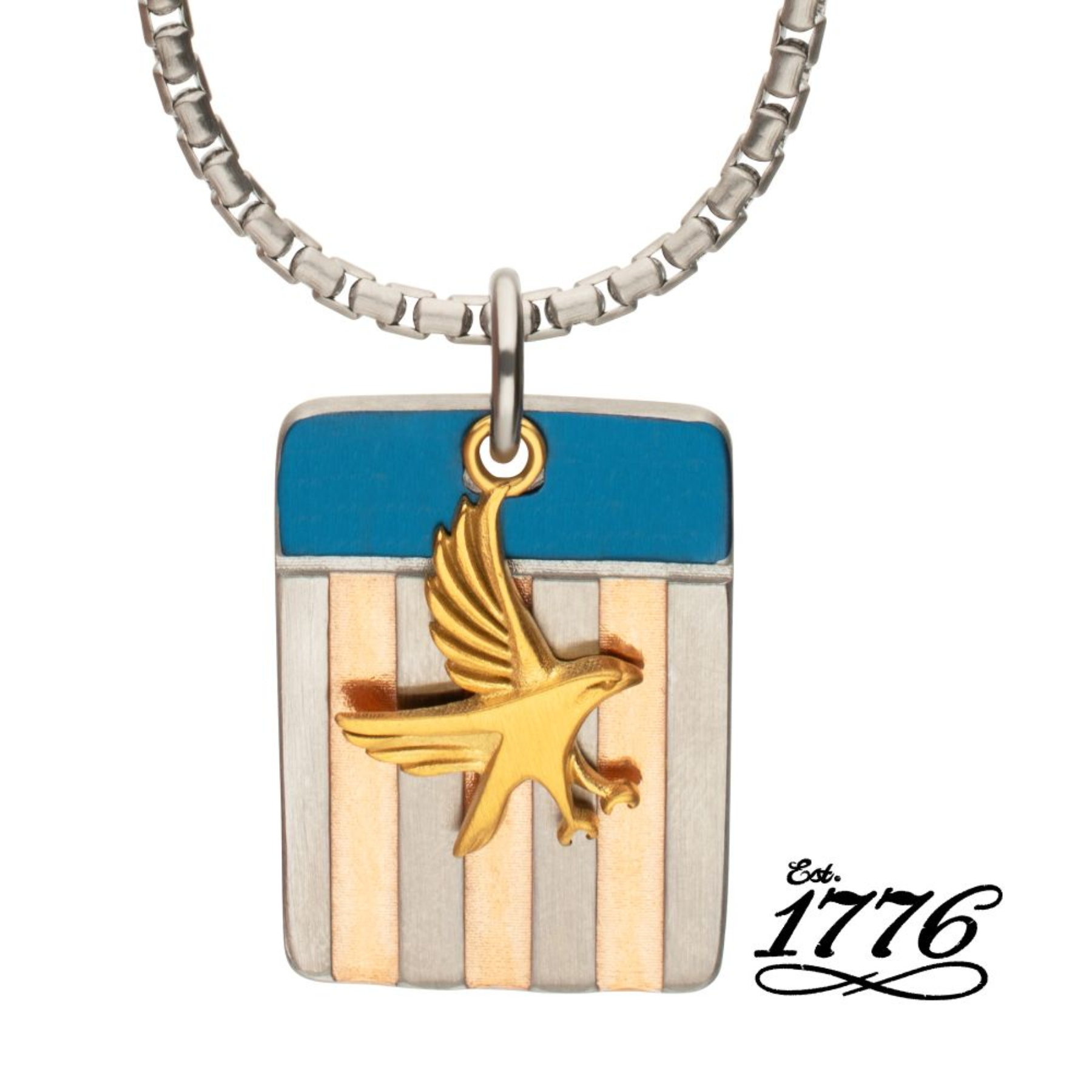 INOX EST. 1776: Metallic Coat Of Arms Pendant