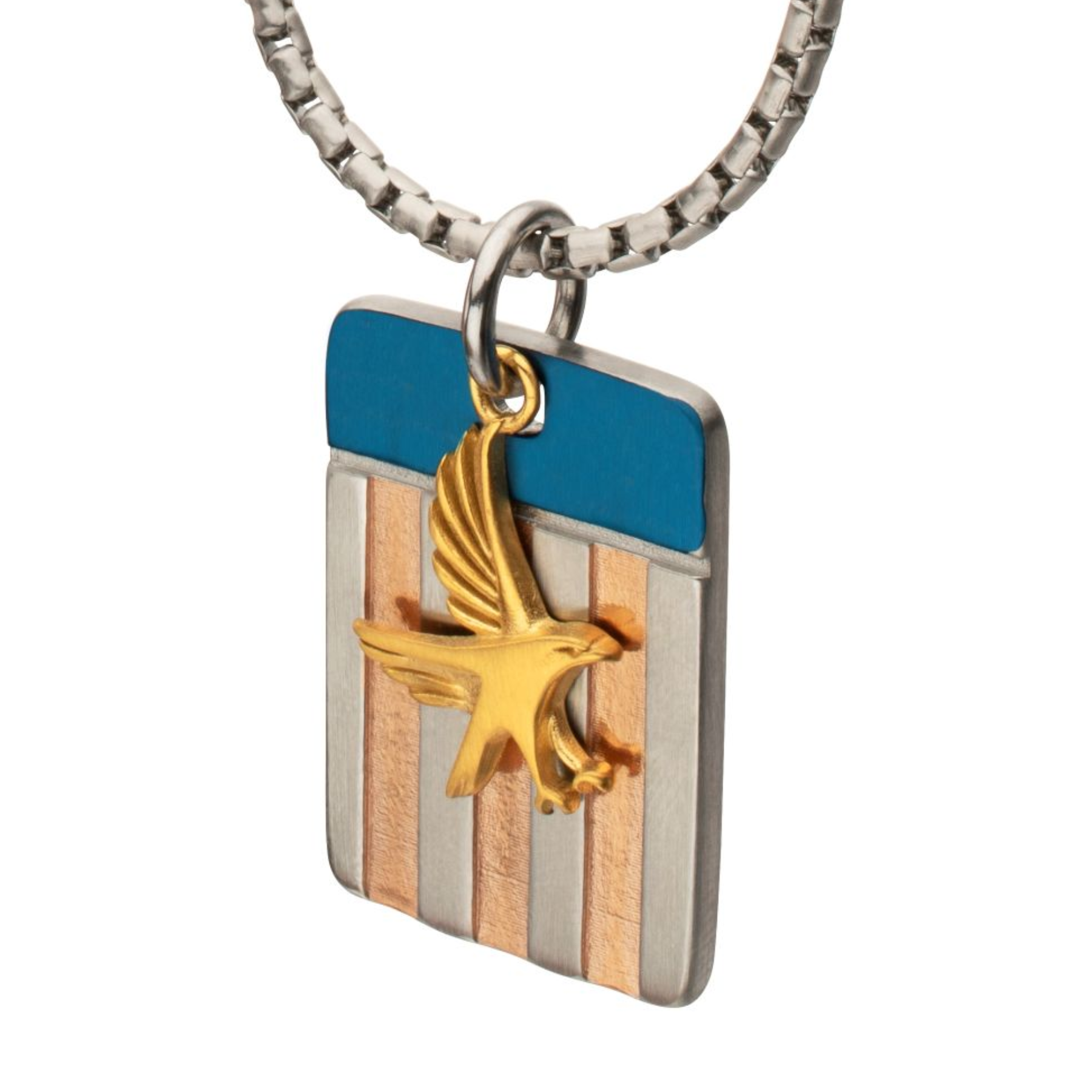 INOX EST. 1776: Metallic Coat Of Arms Pendant