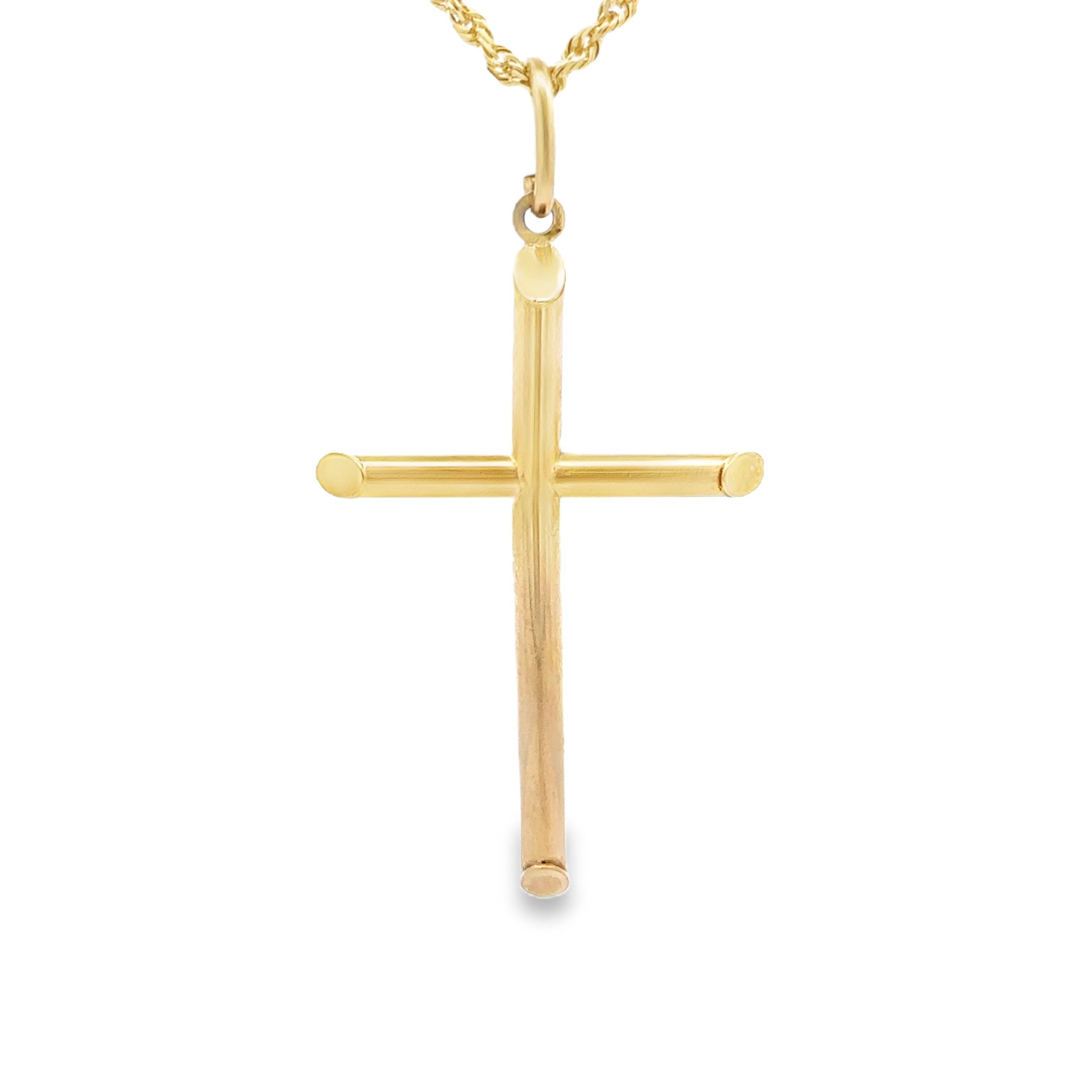 10K Yellow Gold 45MM Cross Pendant