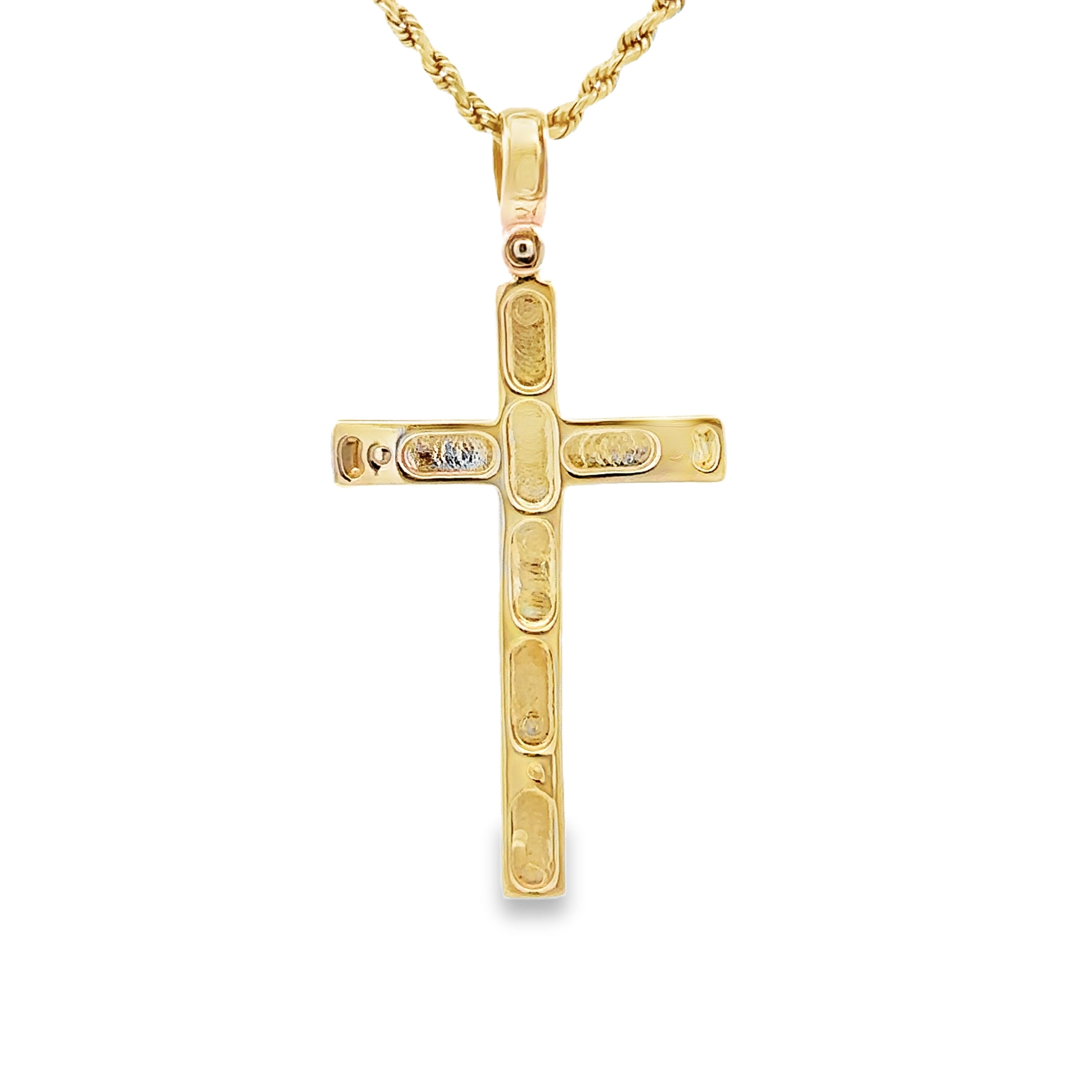 14K Yellow Gold 36MM Cross Pendant