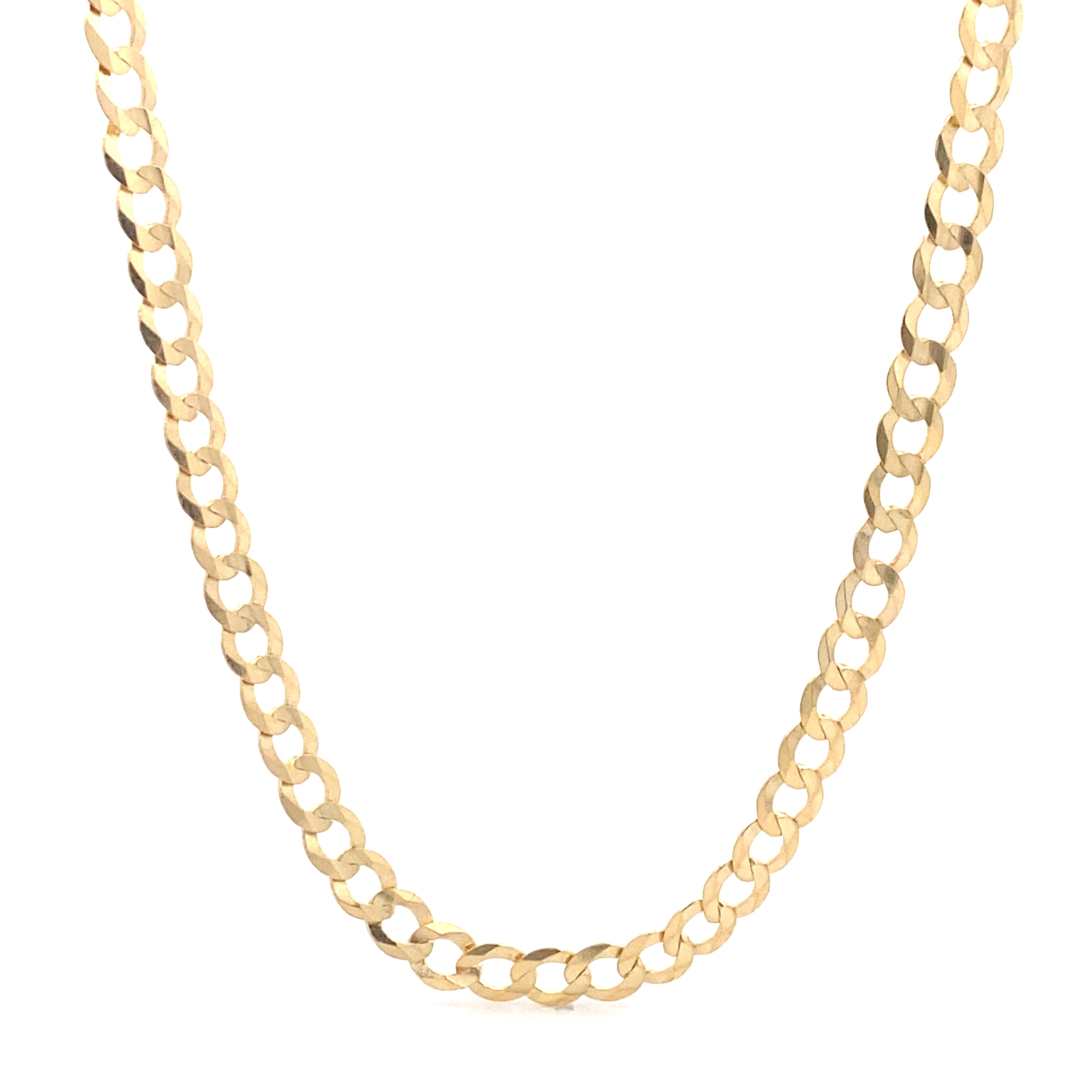 10K Yellow Gold 5MM Curb Link 22" Chain