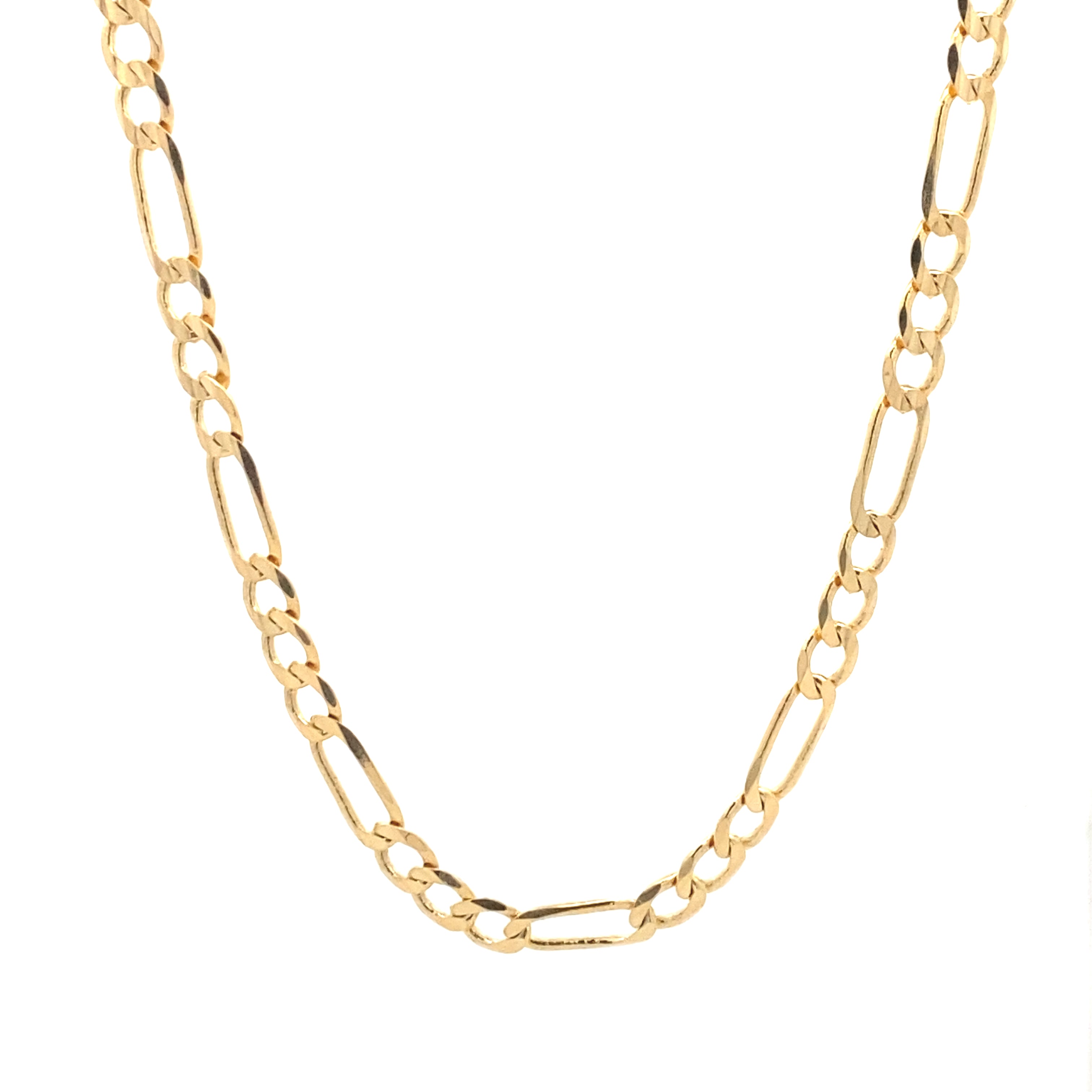 10K Yellow Gold 4.5MM Figaro 22" Chain