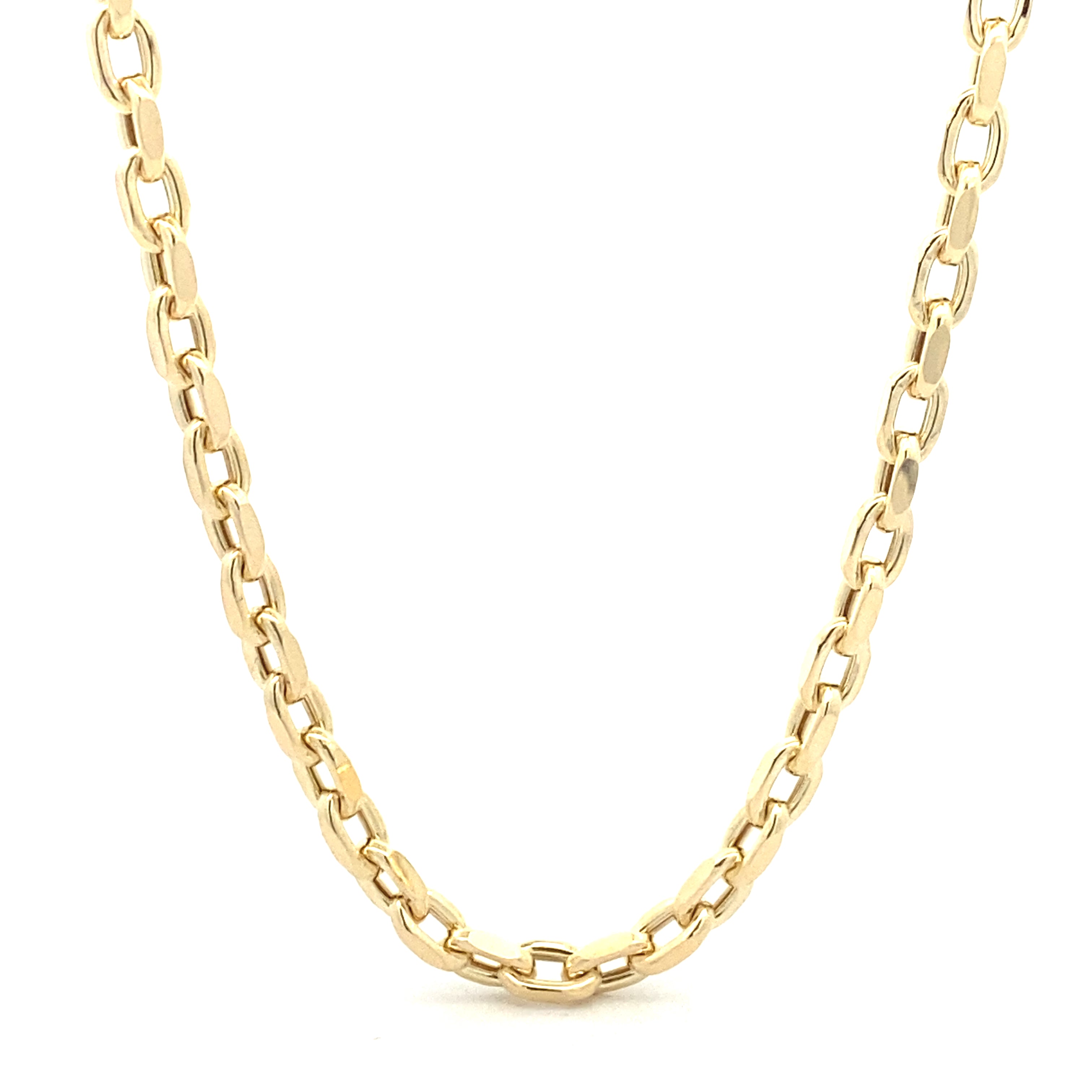 10K Yellow Gold 4.5MM Hollow Rolo Link 22" Chain