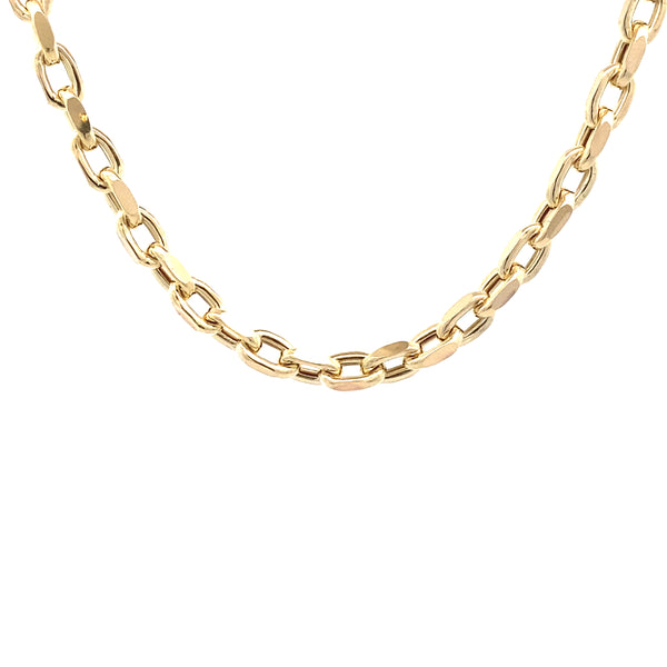 10K Yellow Gold 4.5MM Hollow Rolo Link 22" Chain
