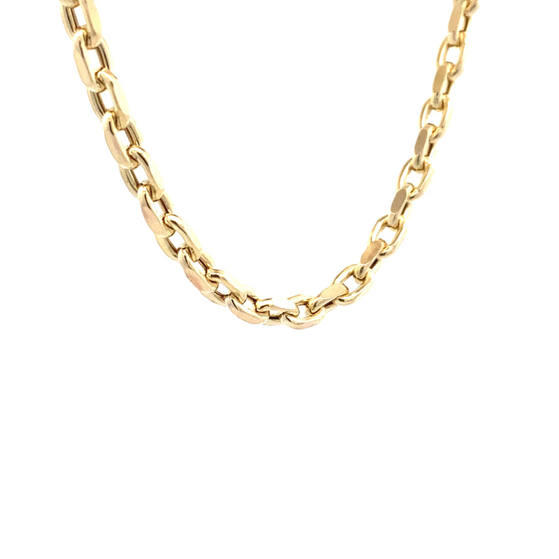 10K Yellow Gold 4.5MM Hollow Rolo Link 22" Chain