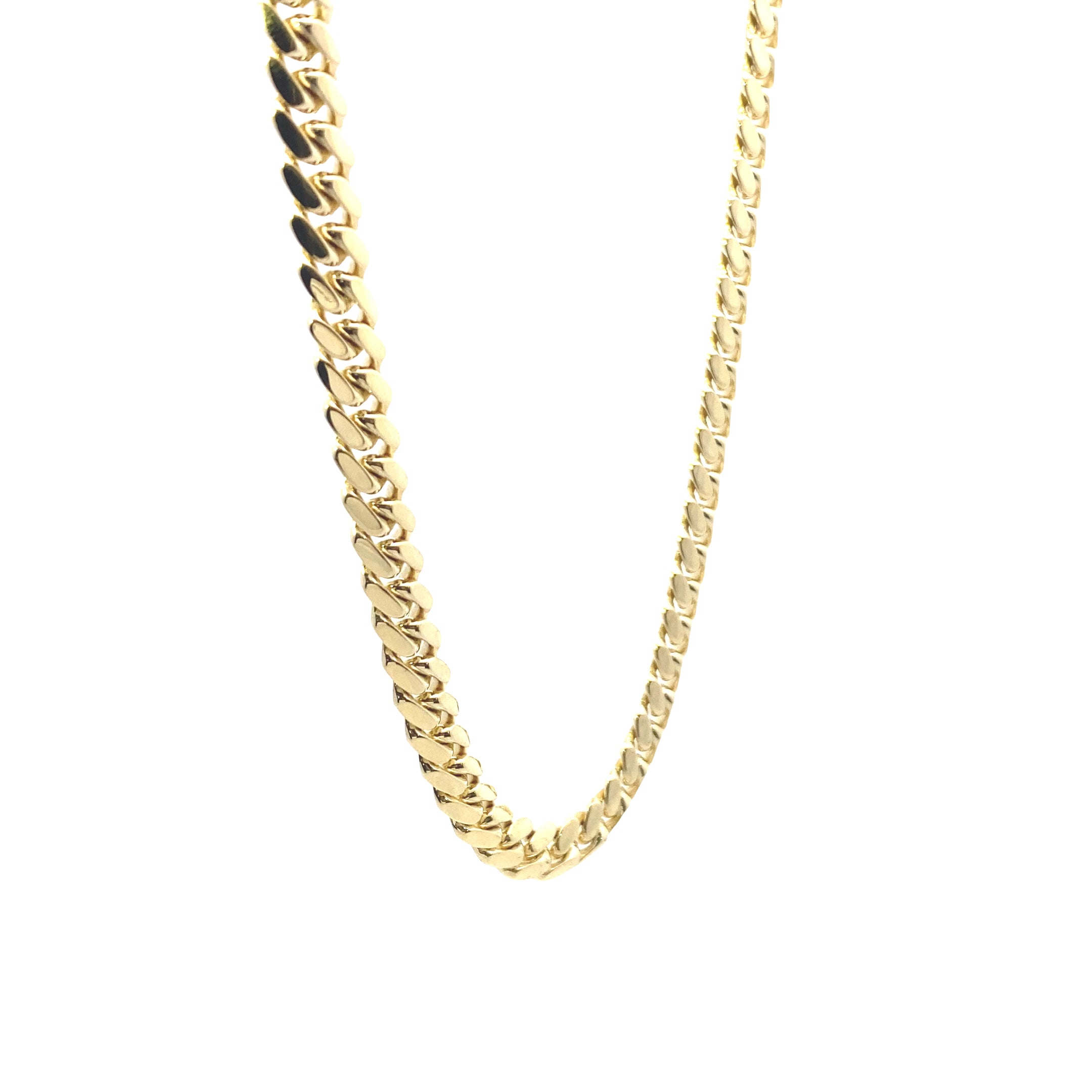 10K Yellow Gold 6.1MM 22" Solid Miami Cuban Link Chain