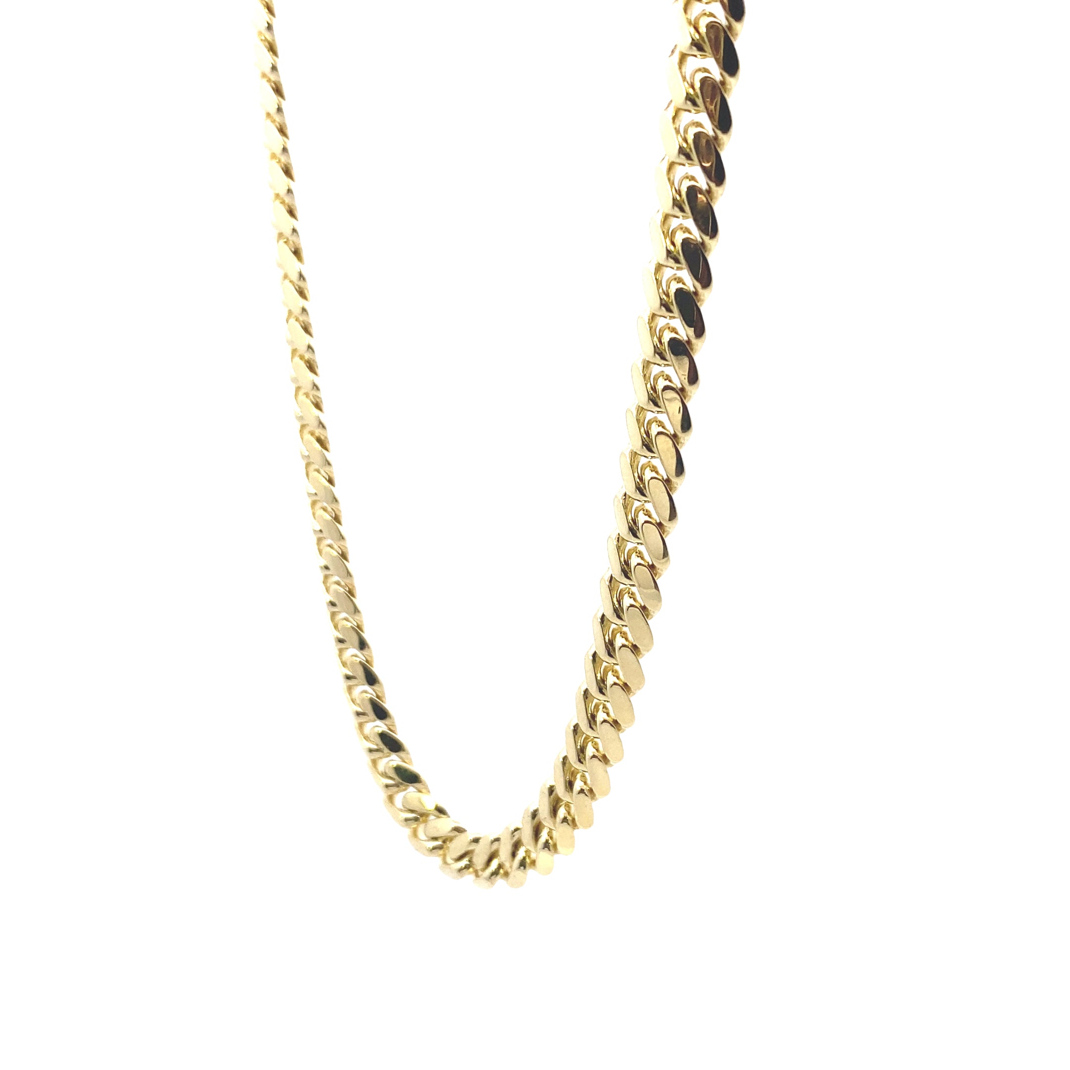 10K Yellow Gold 6.1MM 22" Solid Miami Cuban Link Chain