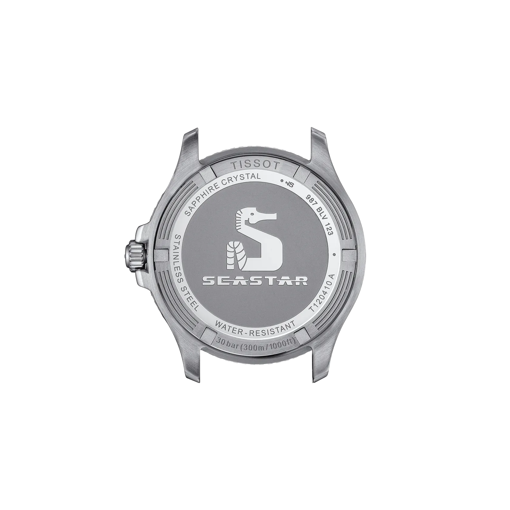 Tissot Seastar watch face on a white background