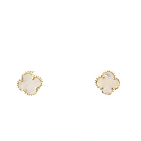 14K Yellow Gold Vintage Alhambra Earrings