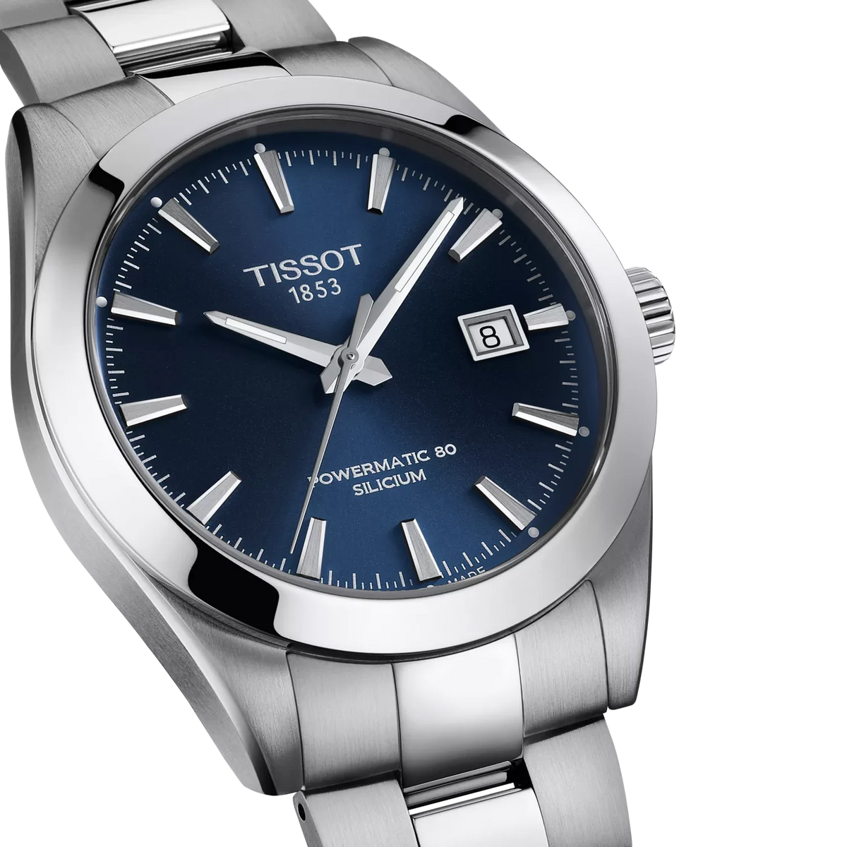 Tissot Gentleman Men's 40MM Swiss Automatic Blue Dial Watch