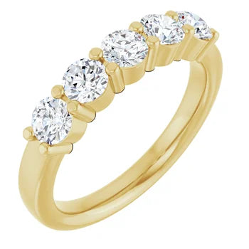 18k Yellow Gold 1.00CT. Lab-Grown Diamond Wedding Band