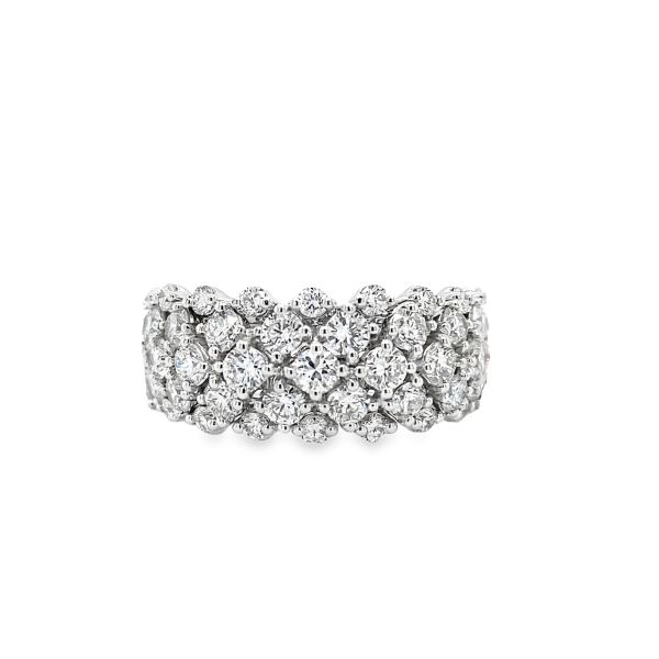 14K White Gold Lab-Grown Round 2CTW Diamond Band