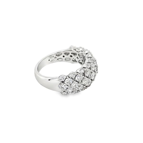 14K White Gold Lab-Grown Round 2CTW Diamond Band