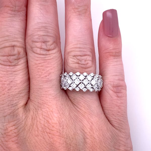 14K White Gold Lab-Grown Round 2CTW Diamond Band