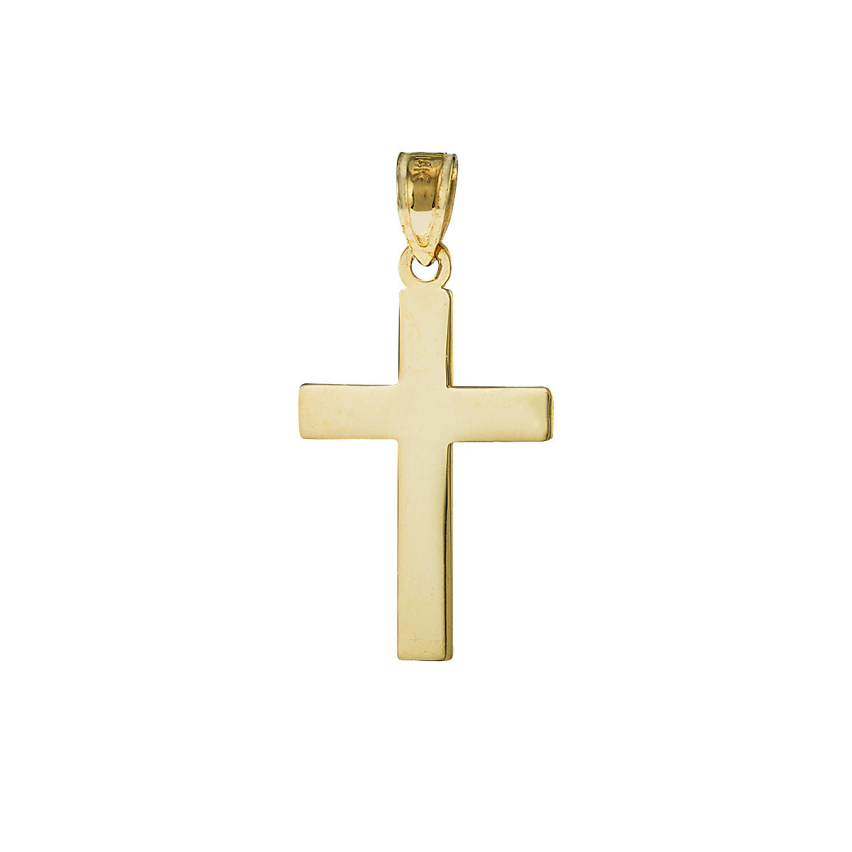 14k Yellow Gold Polished Cross Without Chain