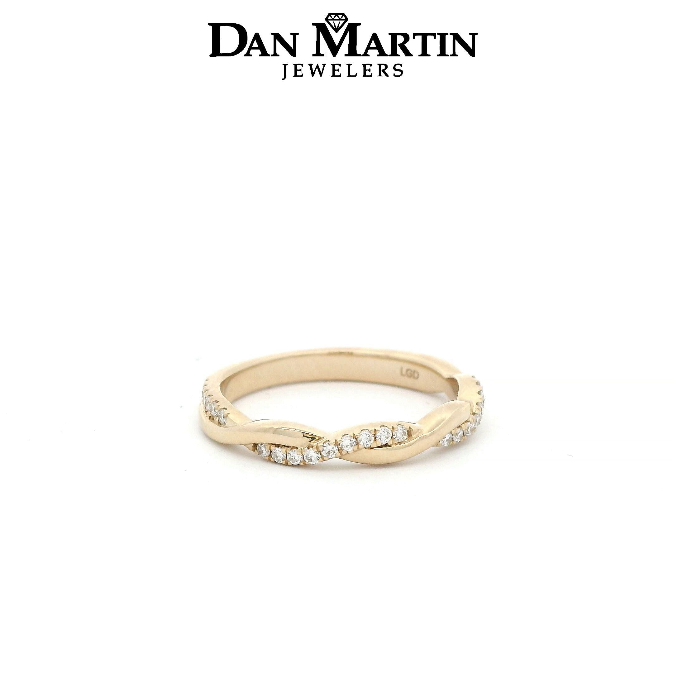 14K Yellow Gold .20CT. Lab Grown Diamond Band