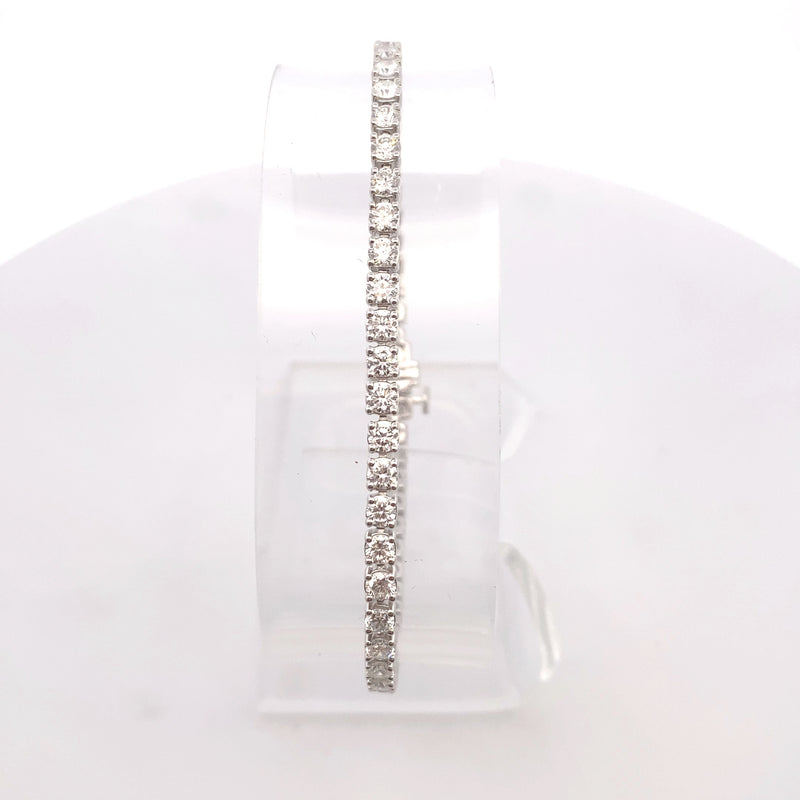 14K White Gold "AHRI" 5CT. Lab-Grown Diamond Tennis Bracelet