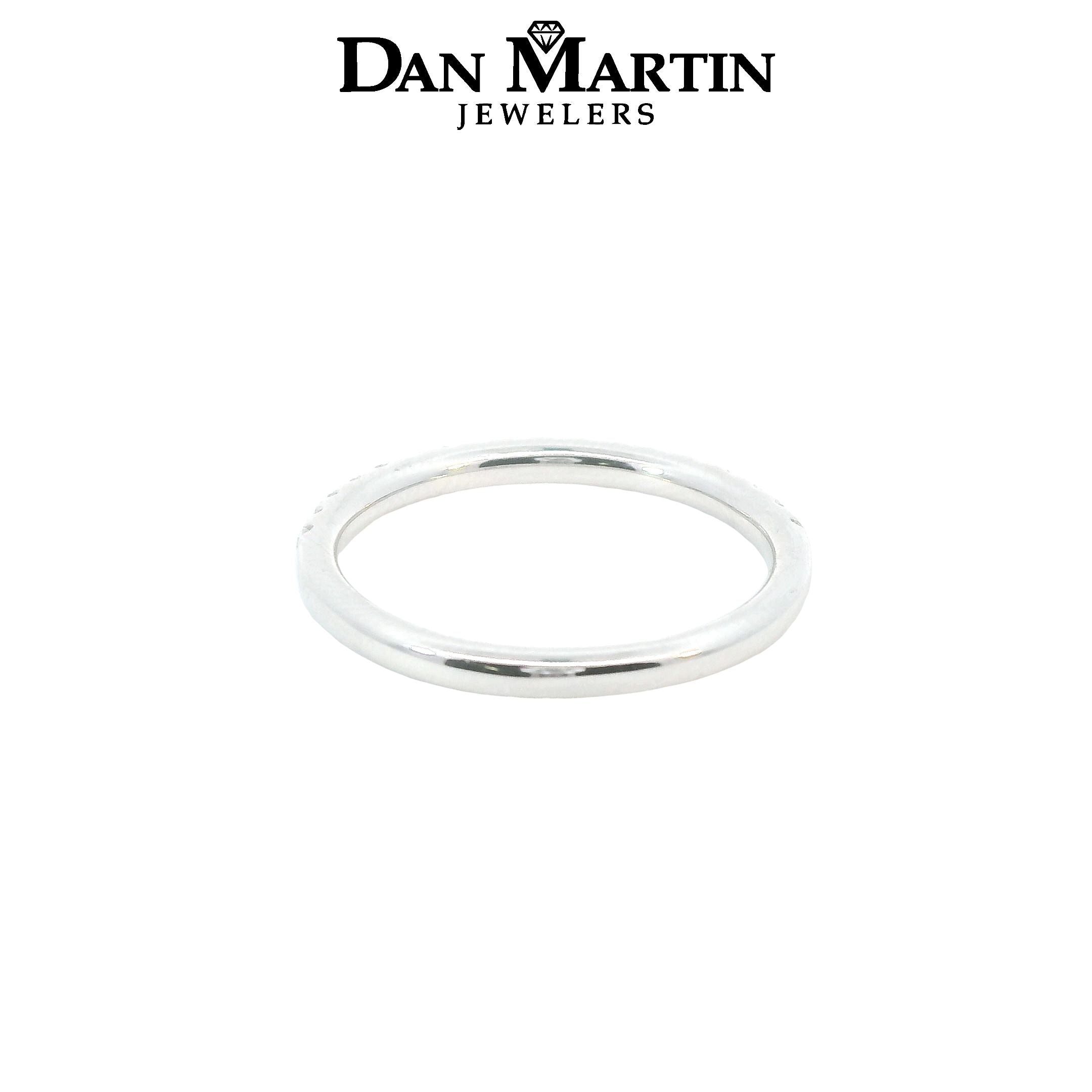 14K White Gold 1/4CT. Diamond Wedding Band