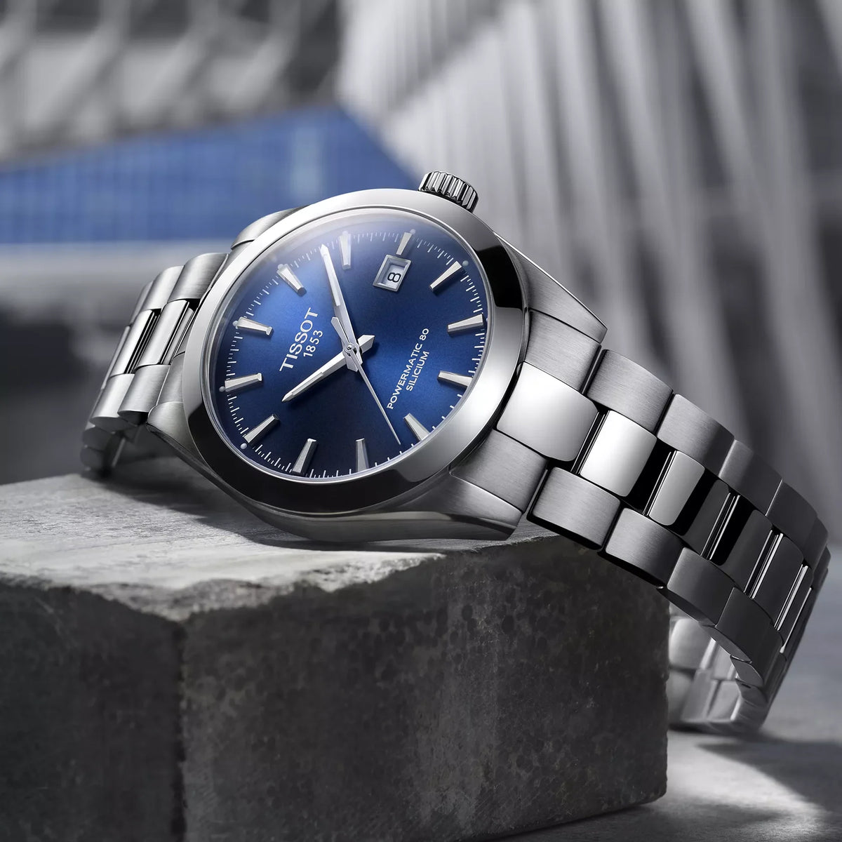 Tissot Gentleman Men's 40MM Swiss Automatic Blue Dial Watch