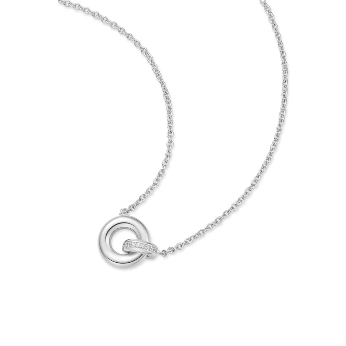 Ania Haie Silver Linked Necklace curved