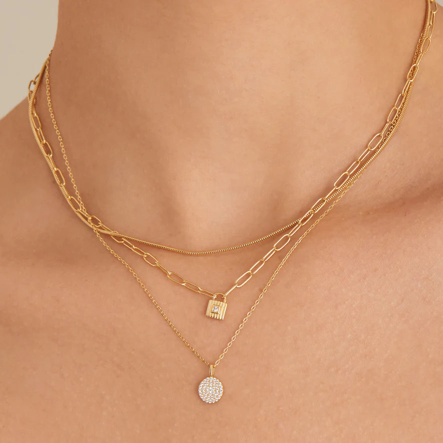 Ania Haie Gold Glam Disc Pendant Necklace