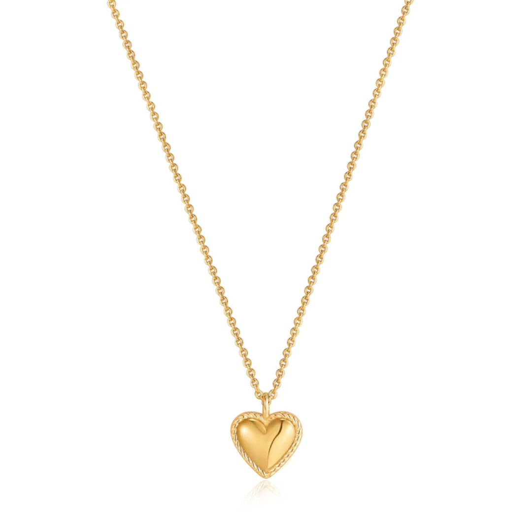 Ania Haie 14K Yellow Gold-Plated Rope Heart Pendant Necklace