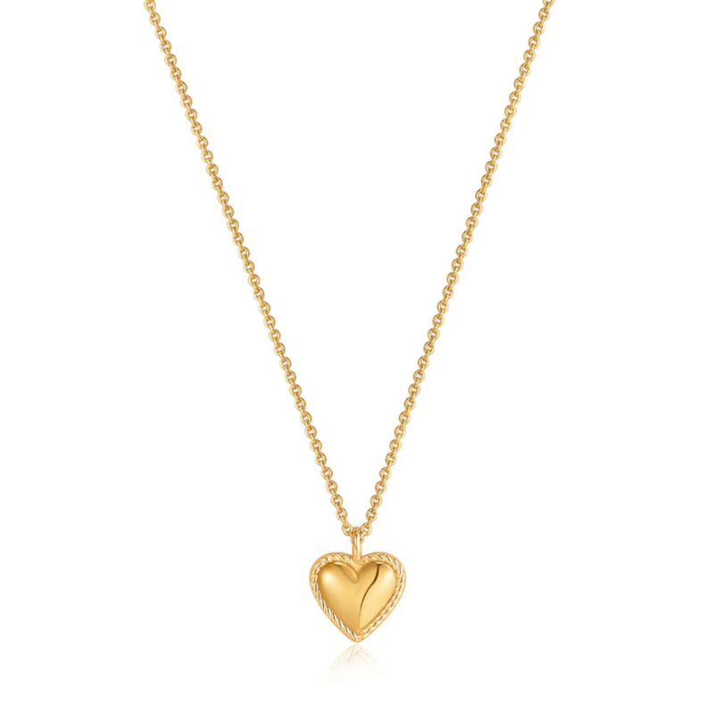 Ania Haie 14K Yellow Gold-Plated Rope Heart Pendant Necklace