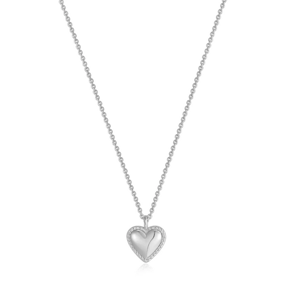 Ania Haie Sterling Silver Rope Heart Pendant Necklace