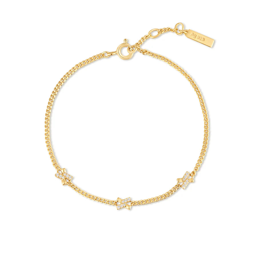 Ania Haie Gold Cross Station Bracelet