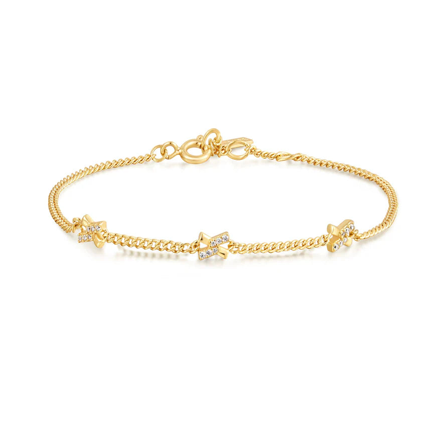 Ania Haie Gold Cross Station Bracelet