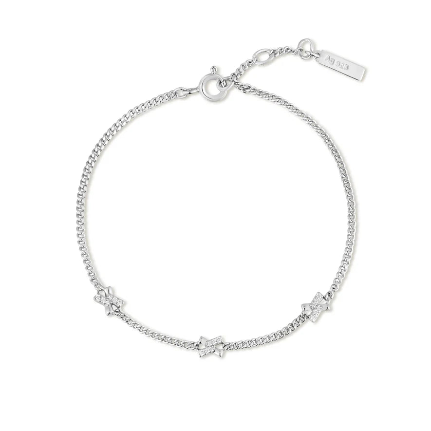 Ania Haie Silver Cross Station Bracelet