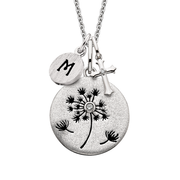 Sterling Silver Purest Love Dandelion Pendant Necklace