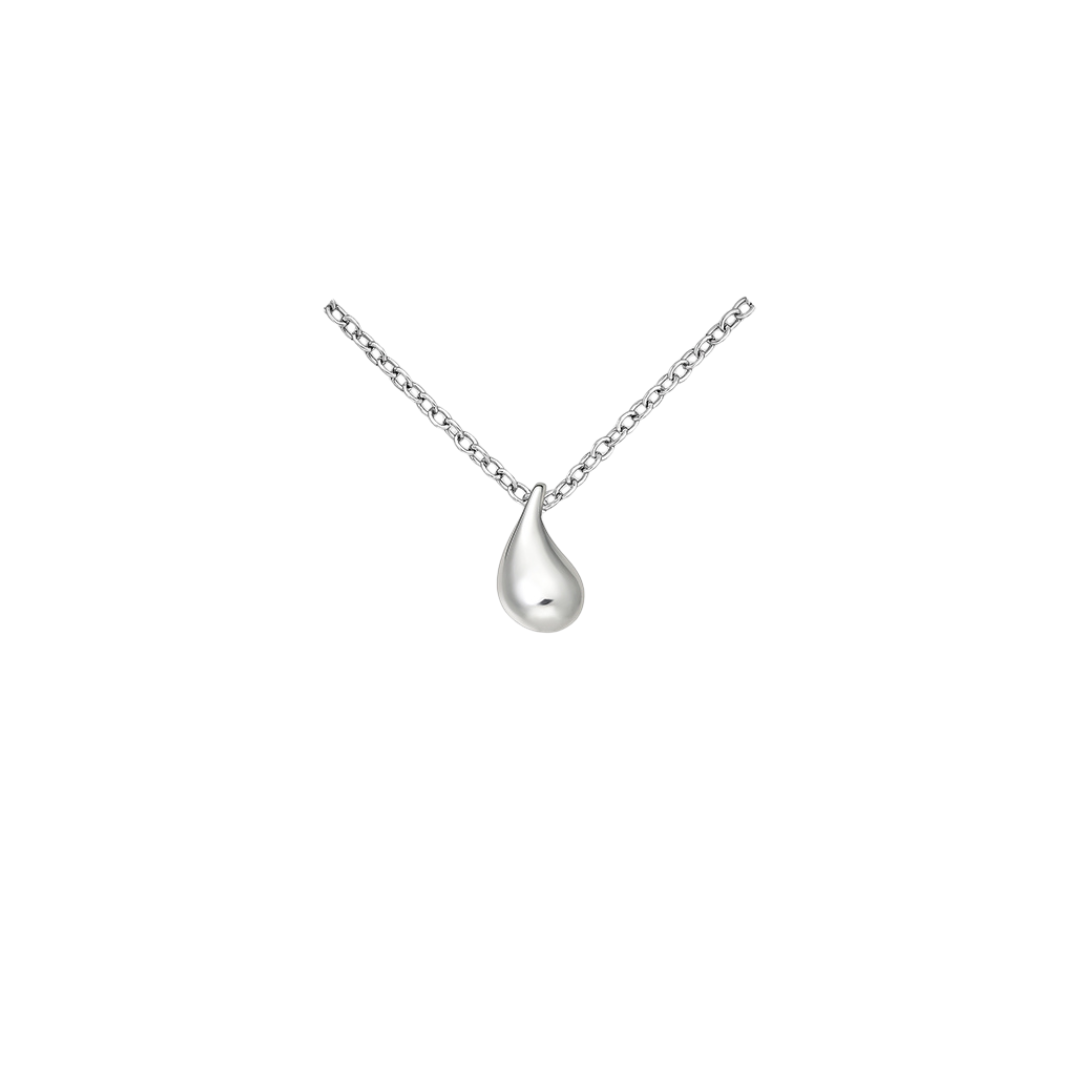 Sterling Silver Droplet Pendant Necklace