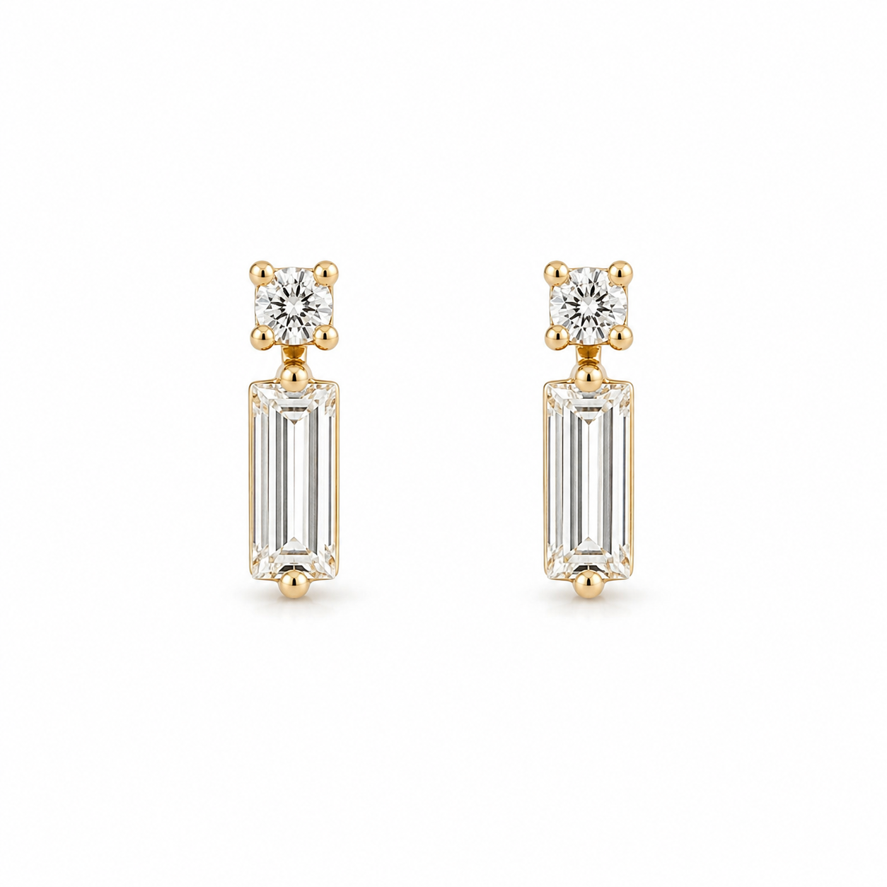 earrings on a white background 