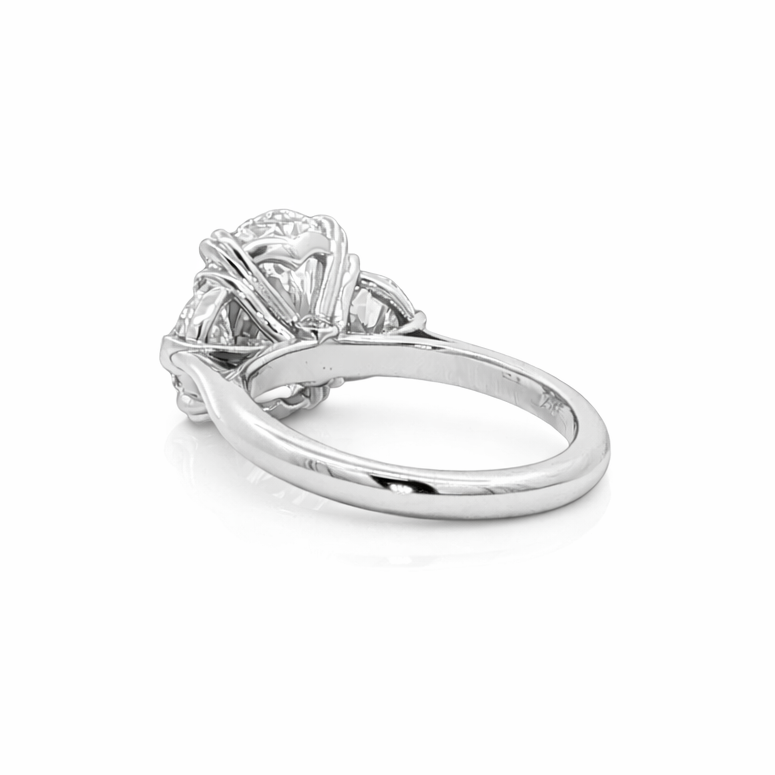 Diamond ring on a white background